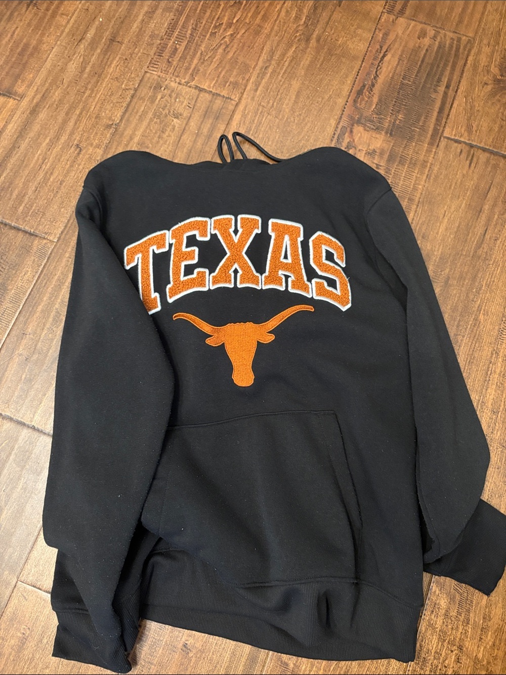 Texas Longhorns Black Crewneck Sweater with Orange Lettering
